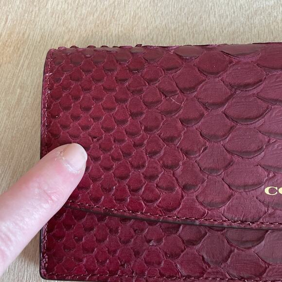 Coach Soft Wallet Red Classic - Picture 15 of 16